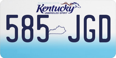 KY license plate 585JGD