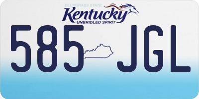 KY license plate 585JGL