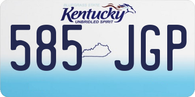KY license plate 585JGP