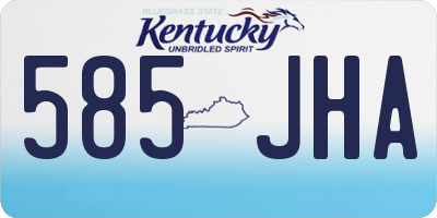 KY license plate 585JHA