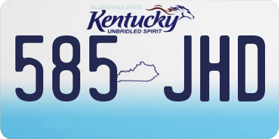 KY license plate 585JHD