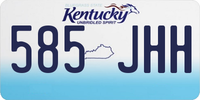 KY license plate 585JHH