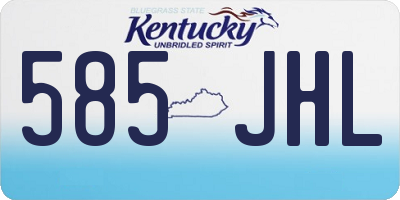 KY license plate 585JHL