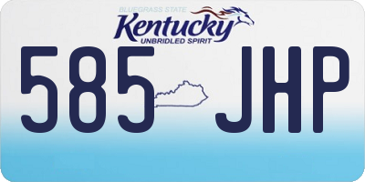 KY license plate 585JHP