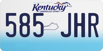 KY license plate 585JHR