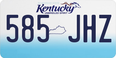 KY license plate 585JHZ