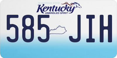 KY license plate 585JIH