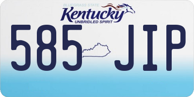 KY license plate 585JIP