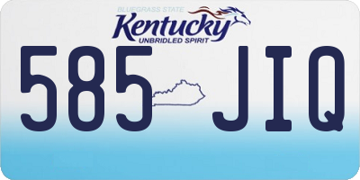 KY license plate 585JIQ
