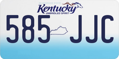 KY license plate 585JJC