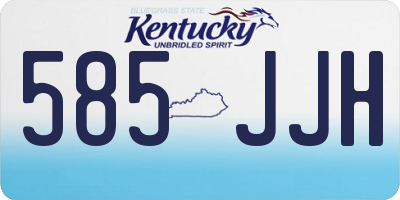 KY license plate 585JJH