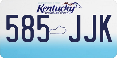 KY license plate 585JJK