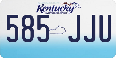 KY license plate 585JJU