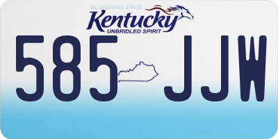 KY license plate 585JJW