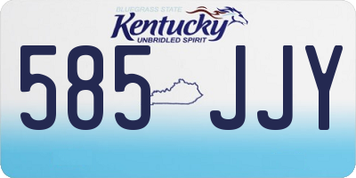 KY license plate 585JJY