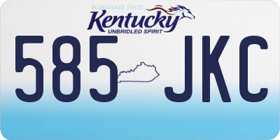 KY license plate 585JKC