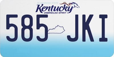 KY license plate 585JKI