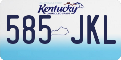 KY license plate 585JKL