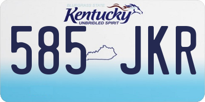 KY license plate 585JKR