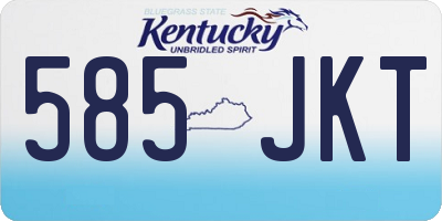 KY license plate 585JKT
