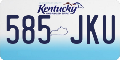 KY license plate 585JKU