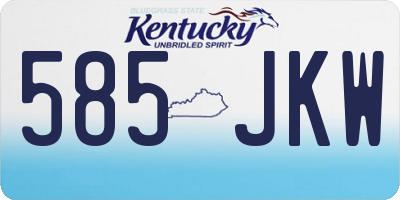 KY license plate 585JKW