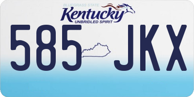 KY license plate 585JKX
