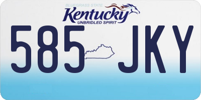 KY license plate 585JKY