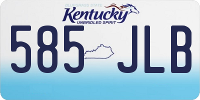 KY license plate 585JLB