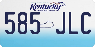 KY license plate 585JLC