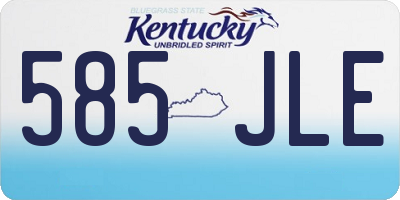 KY license plate 585JLE