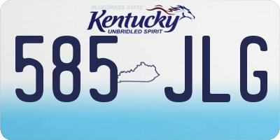 KY license plate 585JLG