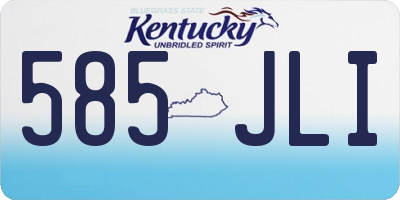 KY license plate 585JLI