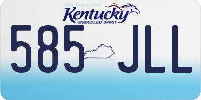 KY license plate 585JLL