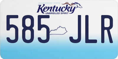 KY license plate 585JLR