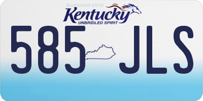 KY license plate 585JLS