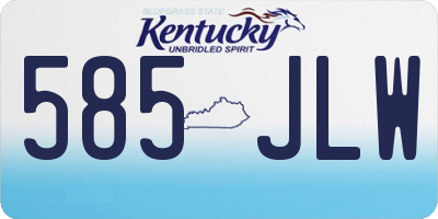 KY license plate 585JLW