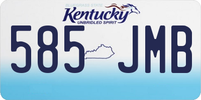 KY license plate 585JMB