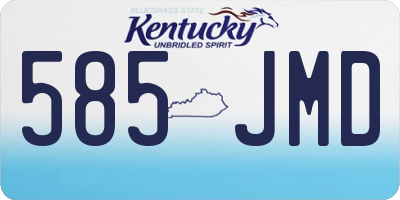 KY license plate 585JMD