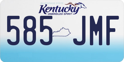 KY license plate 585JMF
