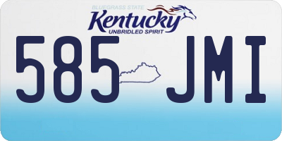 KY license plate 585JMI