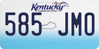 KY license plate 585JMO