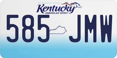 KY license plate 585JMW