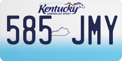 KY license plate 585JMY