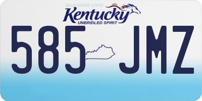 KY license plate 585JMZ