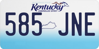 KY license plate 585JNE