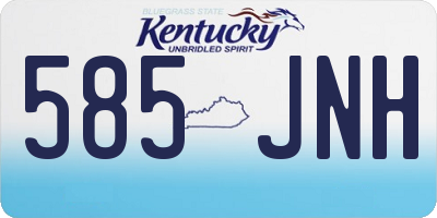 KY license plate 585JNH