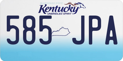 KY license plate 585JPA