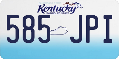 KY license plate 585JPI