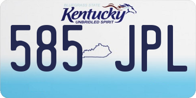 KY license plate 585JPL